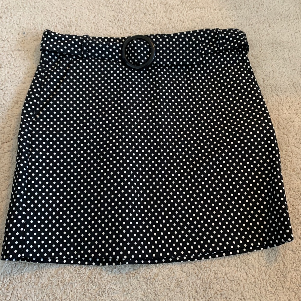 ON SALE!! BELTED POLKA DOT SKIRT